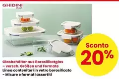 Linea Contenitori In Vetro Borosilicato