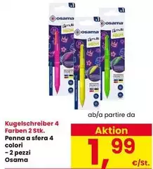 Osama - Penna A Sfera 4 Colori -2 Pezzi
