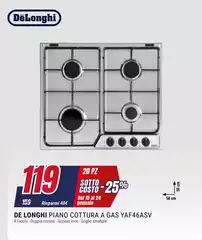 De Longhi - Piano Cottura A Gas YAF46ASV