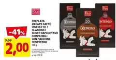 Rio - 20 Caps Caffè Ristretto/Class Caffo Napoletano Compatibili Nespresso Rio - 20 Caps Caffè Ristretto/Class Caffo Napoletano Compatibili Nespresso
