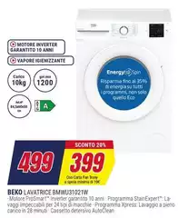 Beko - Lavatrice BmWU31021W