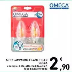 Omega - Set 2 Lampadine Filament Led Omega - Set 2 Lampadine Filament Led