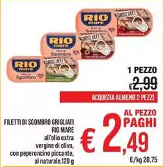 Rio Mare - Filetti Di Sgombro Grigliati