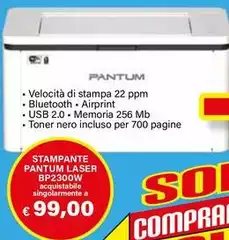 Pantum - Stampante Laser BP2300W 