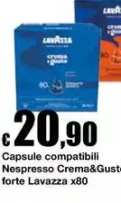 Lavazza - Capsule Compatibili Nespresso Crema&Gusta Forte