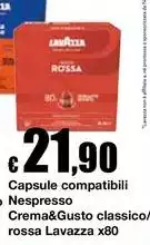 Lavazza - Capsule Compatibili Nespresso Crema&Gusto Classico/Rossa