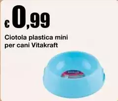 Vitakraft - Ciotola Plastica Mini Per Cani