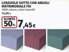 Lenzuolo Sotto Con Angoli Matrimoniale Fix