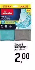 Vileda - 2 Panni Microfibra Pro Clean