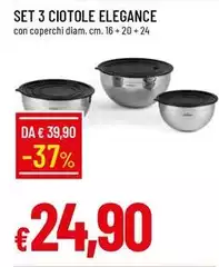Set 3 Ciotole Elegance