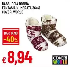 Coveri - Babbuccia Donna Fantasia Numerata 36/41 Coveri - Babbuccia Donna Fantasia Numerata 36/41