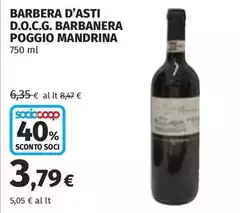 Poggio Mandrina - Barbera D'Asti D.O.C.G. Barbanera