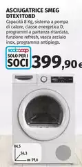 Smeg - Asciugatrice DTEX1T08D