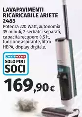 Ariete - Lavapavimenti Ricaricabile 2483