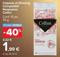 Cellini - Capsule Al Ginseng Compatibili Nespresso