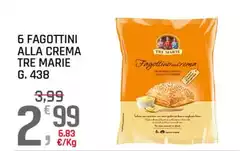 Tre Marie - 6 Fagottini Alla Crema Tre Marie - 6 Fagottini Alla Crema
