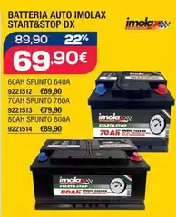 Imolax - Batterie Auto Start & Stop DX