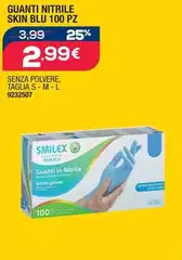 Smilex - Guanti Nitrile Skin Blu
