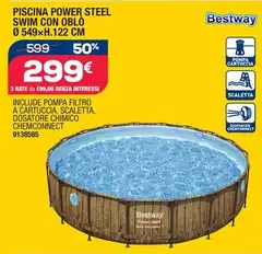 Bestway - Piscina Power Steel Swim Con Oblo Bestway - Piscina Power Steel Swim Con Oblo