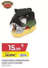 Invincible Heroes - Maschera Dinosauro Con Luci E Suoni