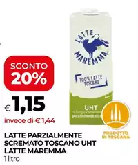 Latte maremma - Latte Parzialmente Scremato Toscano UHT