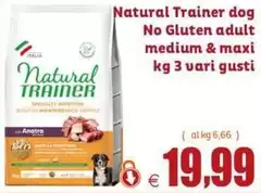 Natural Trainer -  Dog No Gluten Adult Medium & Maxi