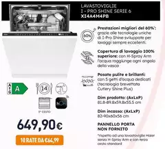 Haier - Lavastoviglie I-Pro Shine Serie 6 XI4A4M4PB Haier - Lavastoviglie I-Pro Shine Serie 6 XI4A4M4PB