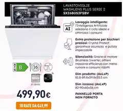 Haier - Lavastoviglie Washlens Plus Serie 2 SXI6B0S3FSBV Haier - Lavastoviglie Washlens Plus Serie 2 SXI6B0S3FSBV