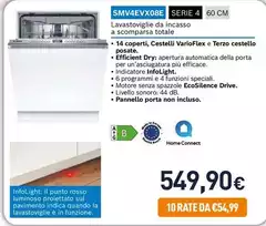 Bosch - SMV4EVX08E Serie 4 60Cm