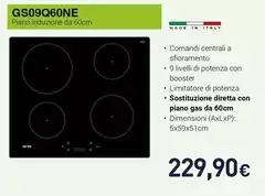 Ignis - GS 09Q60 NE Nero Da Incasso 60 Cm Piano Cottura A Induzione 4 Fornello(i)