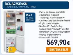 Beko - BCNA275E4SN Da Incasso 254 L E Bianco Beko - BCNA275E4SN Da Incasso 254 L E Bianco
