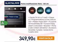 De Longhi - SLM7NLPPP Forno Multifunzione Nero 60 Cm