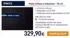 De Longhi - PIN72 Piano Cottura A Induzione 70 Cm