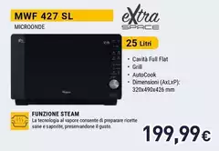 Whirlpool - ExtraSpace Forno A Microonde MWF 427 SL