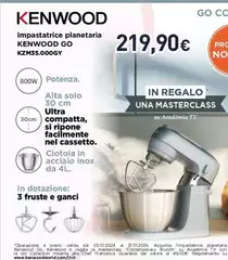 Kenwood - Impastatrice Planetaria Go KZM35.000GY