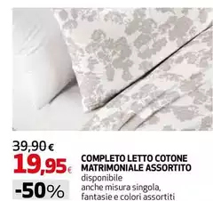 Misura - Completo Letto Cotone Matrimoniale Assortito