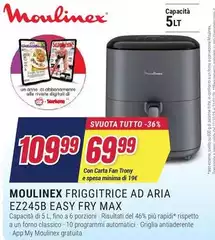 Moulinex - Friggitrice Ad Aria EZ45B Easy Fry EZ425B
