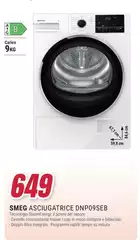 Smeg - Asciugatrice Dnp09seb Smeg - Asciugatrice Dnp09seb