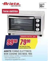 Ariete - Forno Elettrico Bon Cuisine 300 Mod. 985