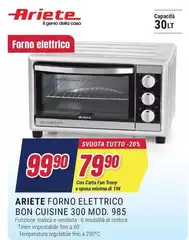 Ariete - Forno Elettrico Bon Cuisine 300 Mod. 985