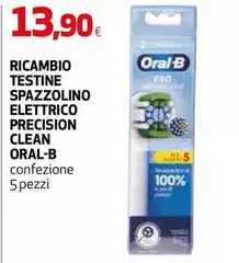 Oral b - Ricambio Testine Spazzolino Elettrico Precision Clean Oral b - Ricambio Testine Spazzolino Elettrico Precision Clean