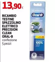 Oral b - Ricambio Testine Spazzolino Elettrico Precision Clean Oral b - Ricambio Testine Spazzolino Elettrico Precision Clean