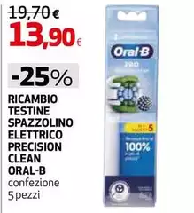 Oral b - Ricambio Testine Spazzolino Elettrico Precision Clean Oral b - Ricambio Testine Spazzolino Elettrico Precision Clean