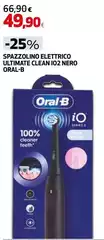 Oral b - Spazzolino Elettrico Ultimate Clean I02 Nero Oral b - Spazzolino Elettrico Ultimate Clean I02 Nero