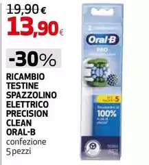 Oral b - Ricambio Testine Spazzolino Elettrico Precision Clean Oral b - Ricambio Testine Spazzolino Elettrico Precision Clean
