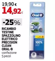 Oral b - Ricambio Testine Spazzolino Elettrico Precision Clean Oral b - Ricambio Testine Spazzolino Elettrico Precision Clean