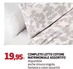 Misura - Completo Letto Cotone Matrimoniale Assortito