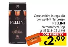 Pellini - Caffè Arabica In Caps Compatibili Nespresso Cremoso/Deca/Top