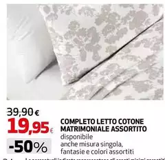 Misura - Completo Letto Cotone Matrimoniale Assortito