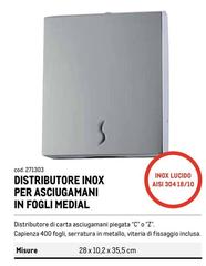 Distributore Inox Per Asciugamani In Fogli